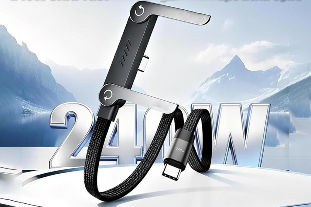 240W 2-in-1  Charging Cable with Phone Stand