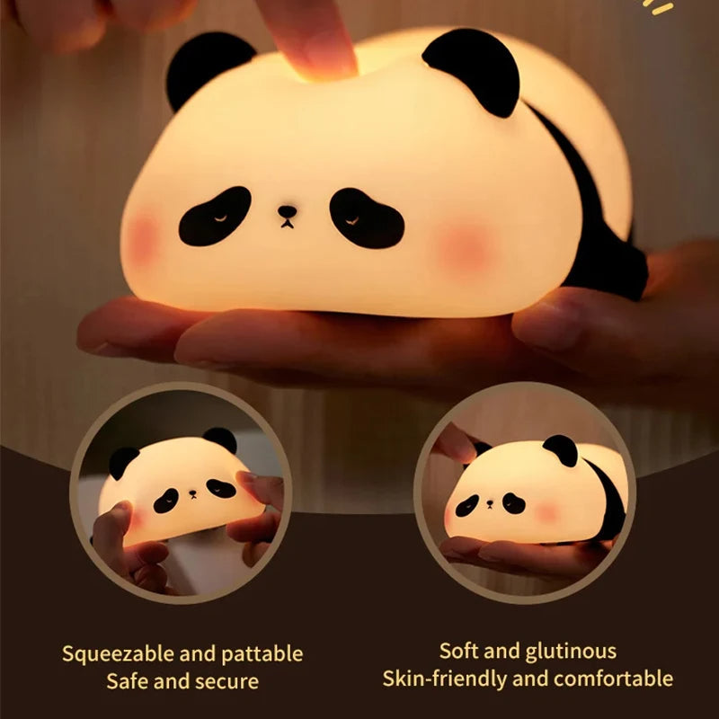 Cute Panda Night Lamp With Soft Light