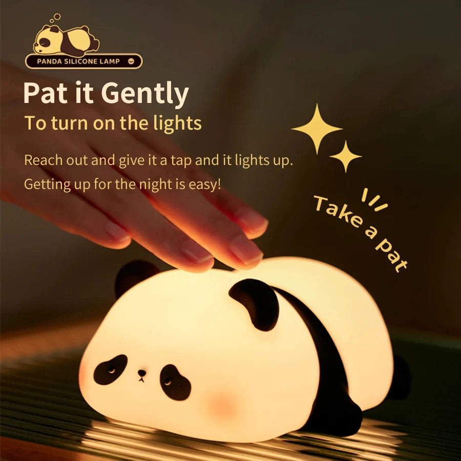 Cute Panda Night Lamp With Soft Light