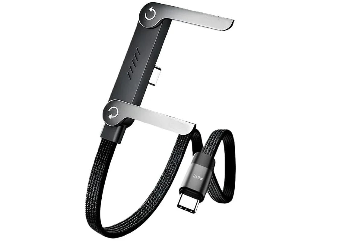 240W 2-in-1  Charging Cable with Phone Stand